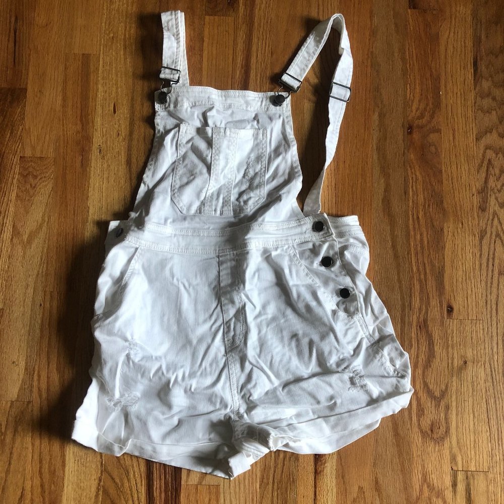 White Demim Short Overalls From Nordstrom Rack